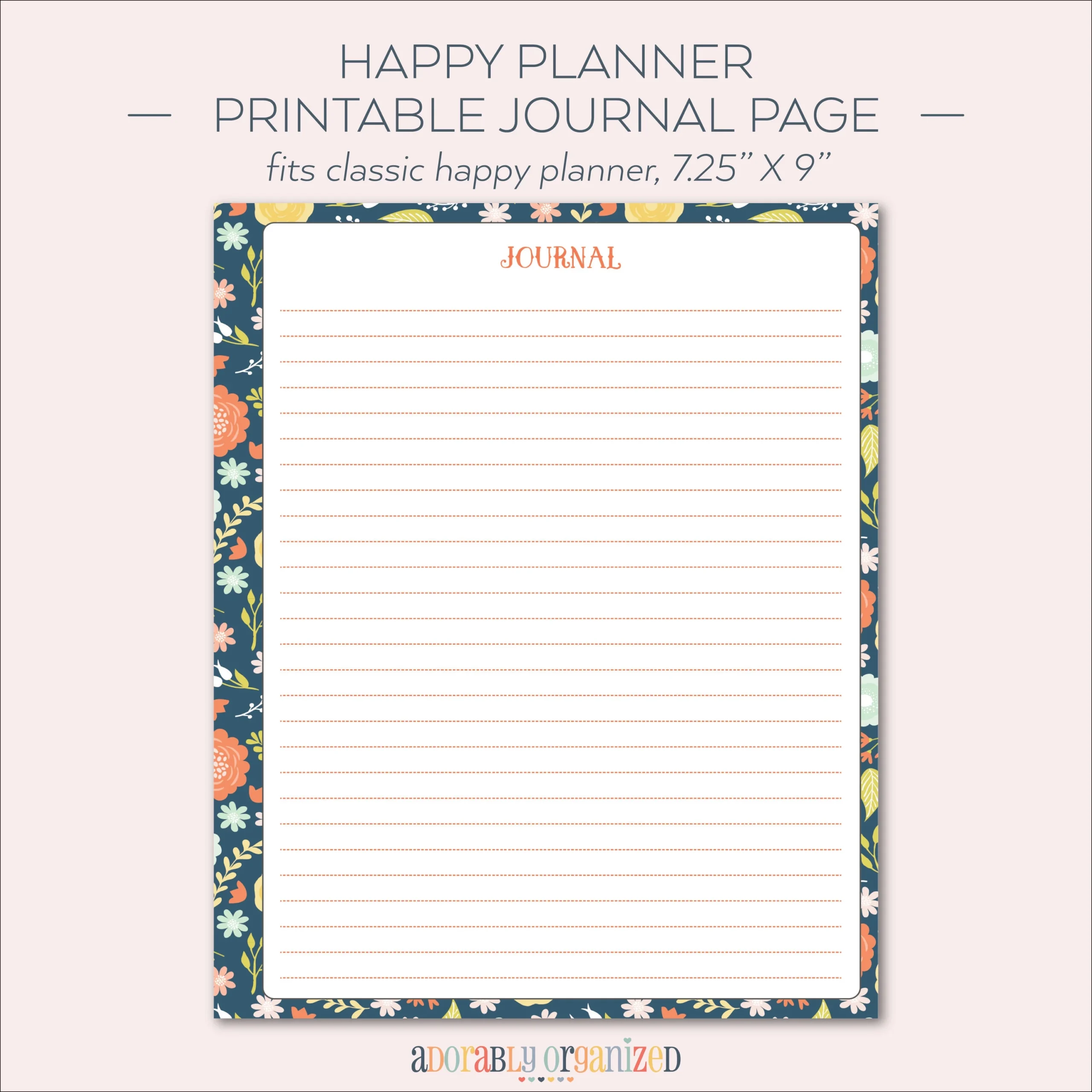 Happy Planner Journal Printable