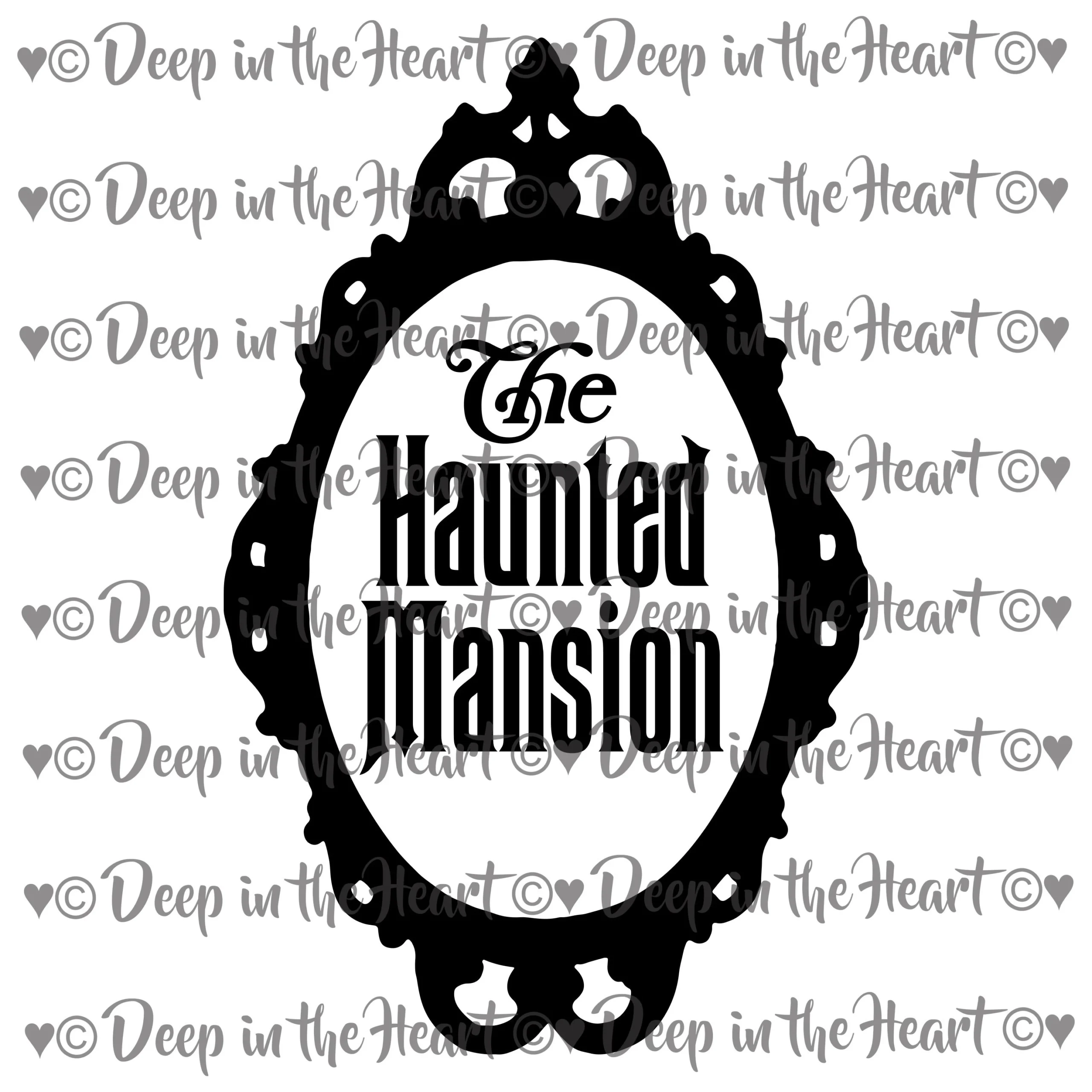 Haunted Mansion Frame SVG PNG JPG instant Zip File Download Grim Grinning Ghosts Spooky Halloween Haunted Ghost Host Printable Etsy UK