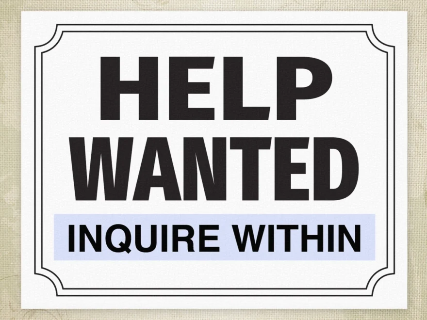 Help Wanted Printable Sign Editable