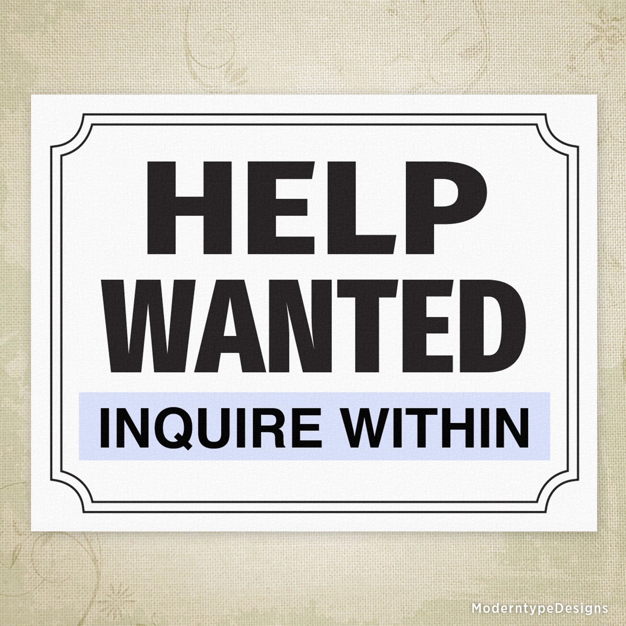 Help Wanted Printable Sign Editable Help Wanted Printable Sign Editable