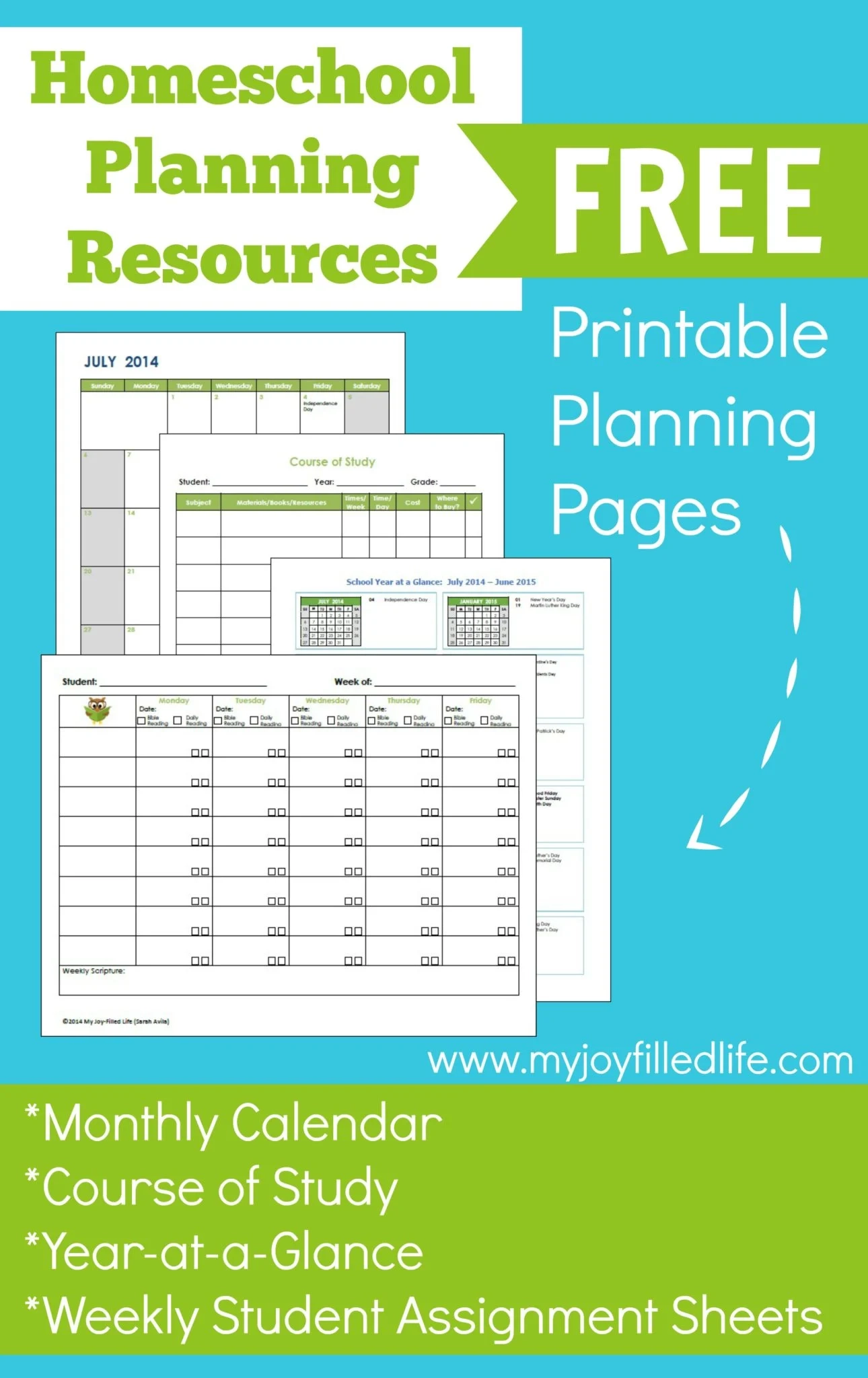 Free Student Planner Printable Homeschool