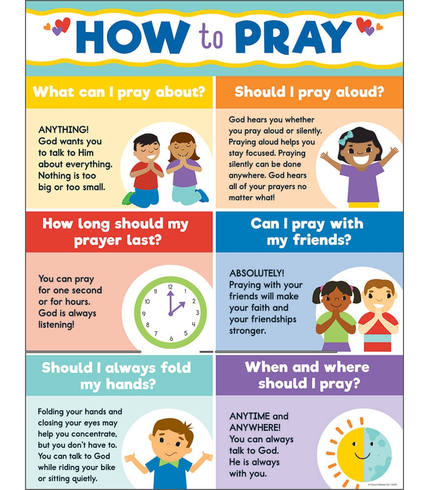 How To Pray Chart Free Printable Carson Dellosa