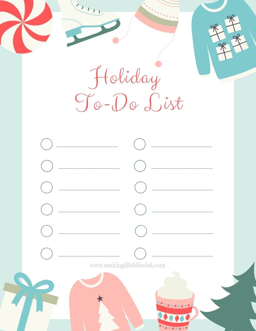 How To Use Lists To Save Time At Christmas FREE Printable Making Life Blissful How To Use Lists To Save Time At Christmas FREE Printable Making Life Blissful