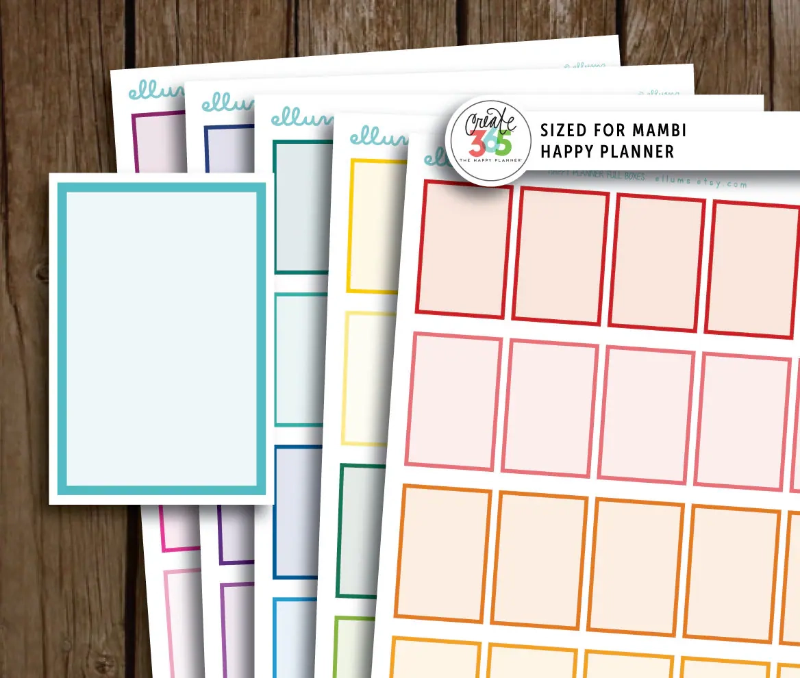 Printable Happy Planner Boxes Schedule Printable Happy Planner Boxes Schedule