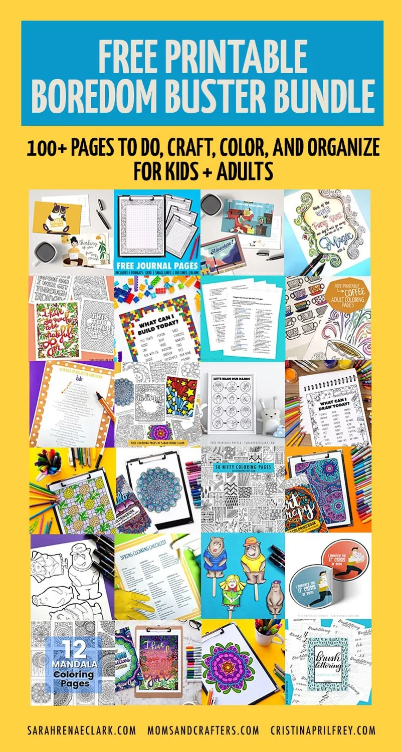 HUGE Free Printable Boredom Busters Bundle Moms And Crafters HUGE Free Printable Boredom Busters Bundle Moms And Crafters