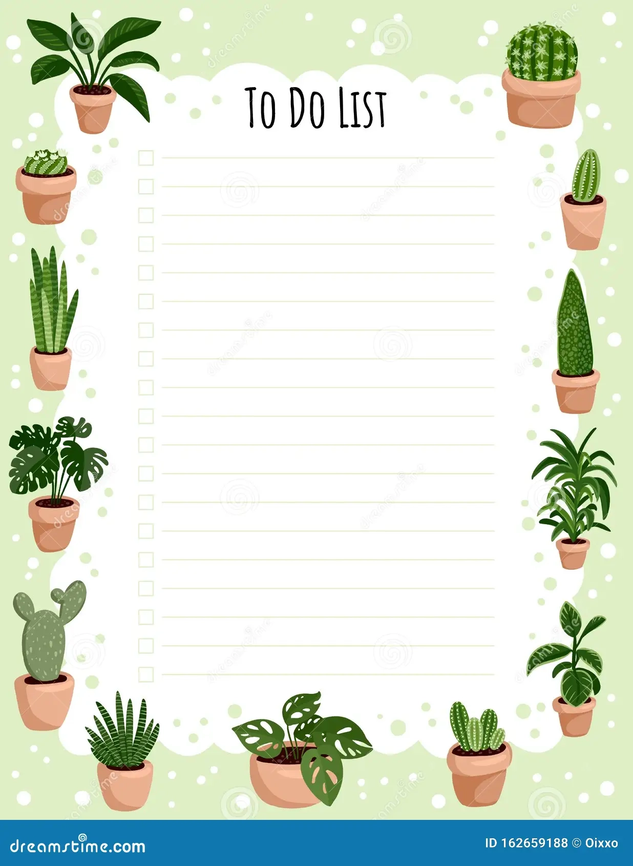 Cactus To Do List Printable