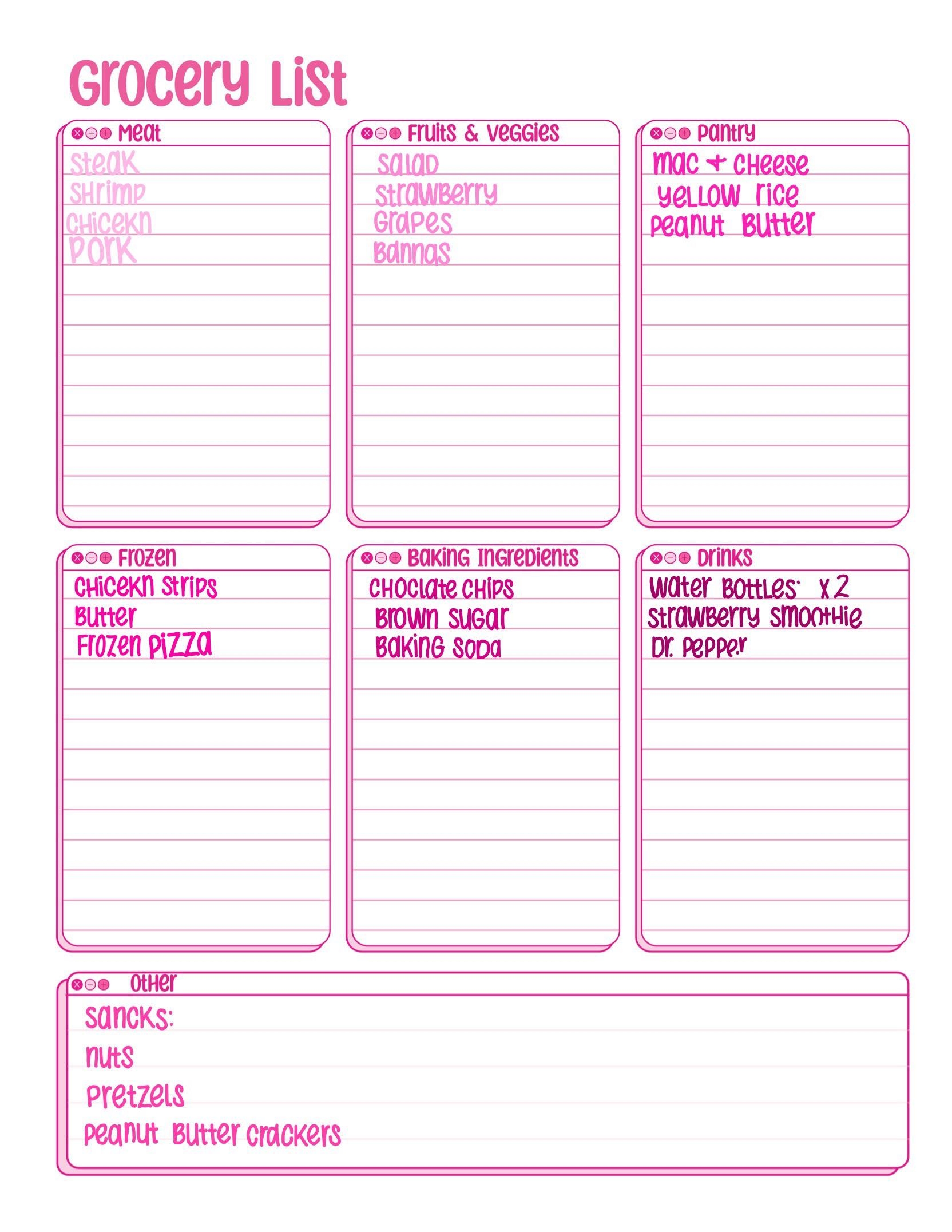 I m Loving These New Meal Planner And Grocery List Template R planners