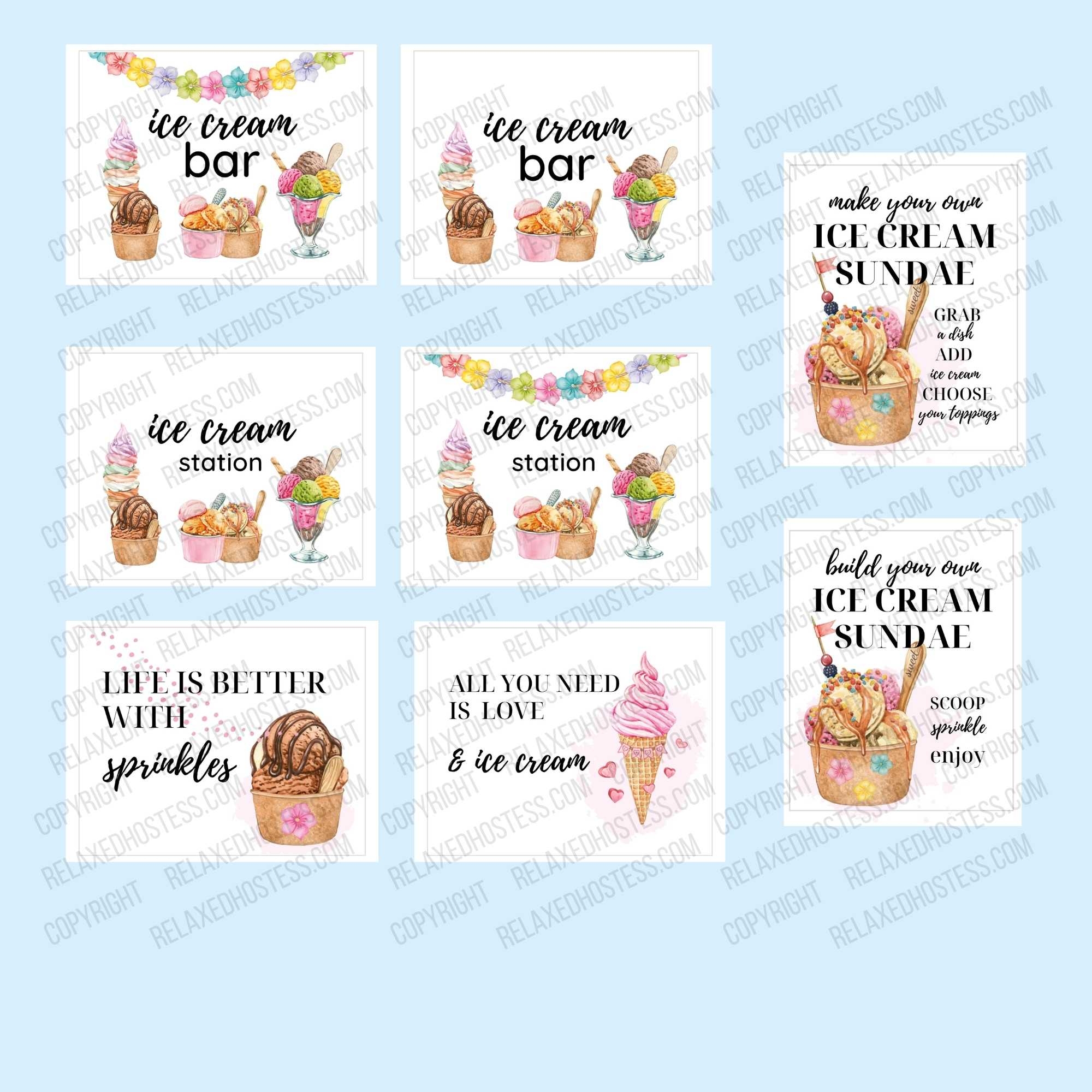Free Printable Ice Cream Shop Sign