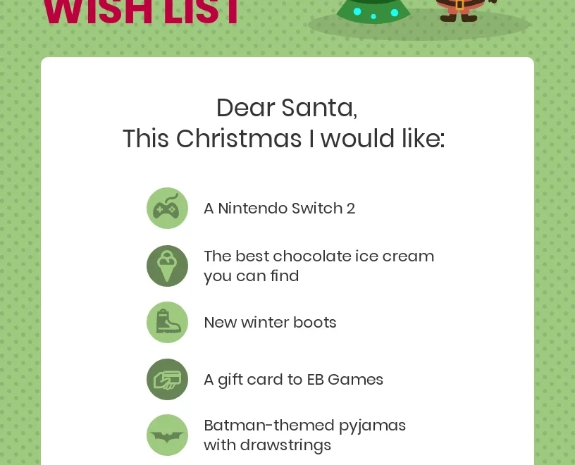 Icon Christmas Wish List Infographic Template Venngage