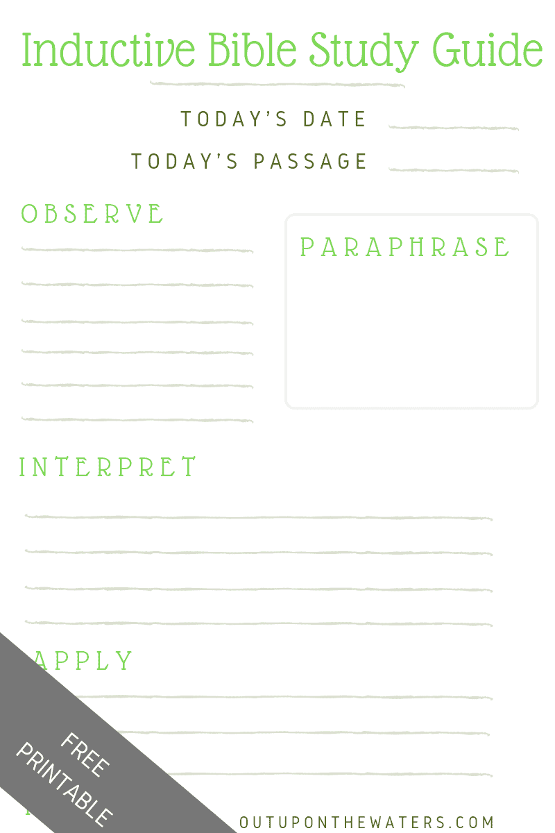 Free Printable Study Guide Printable