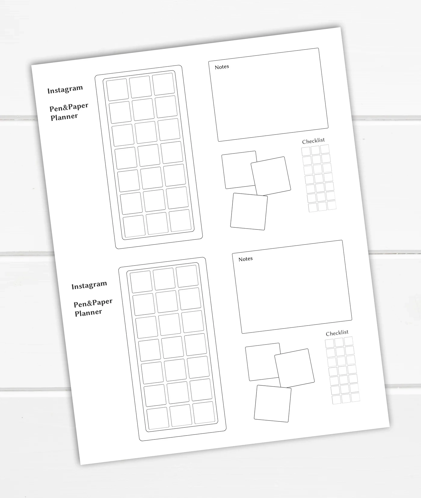 Instagram In My Bullet Journal Cohesive Feed Planner Tracker Free Printable Evelyne Park Art