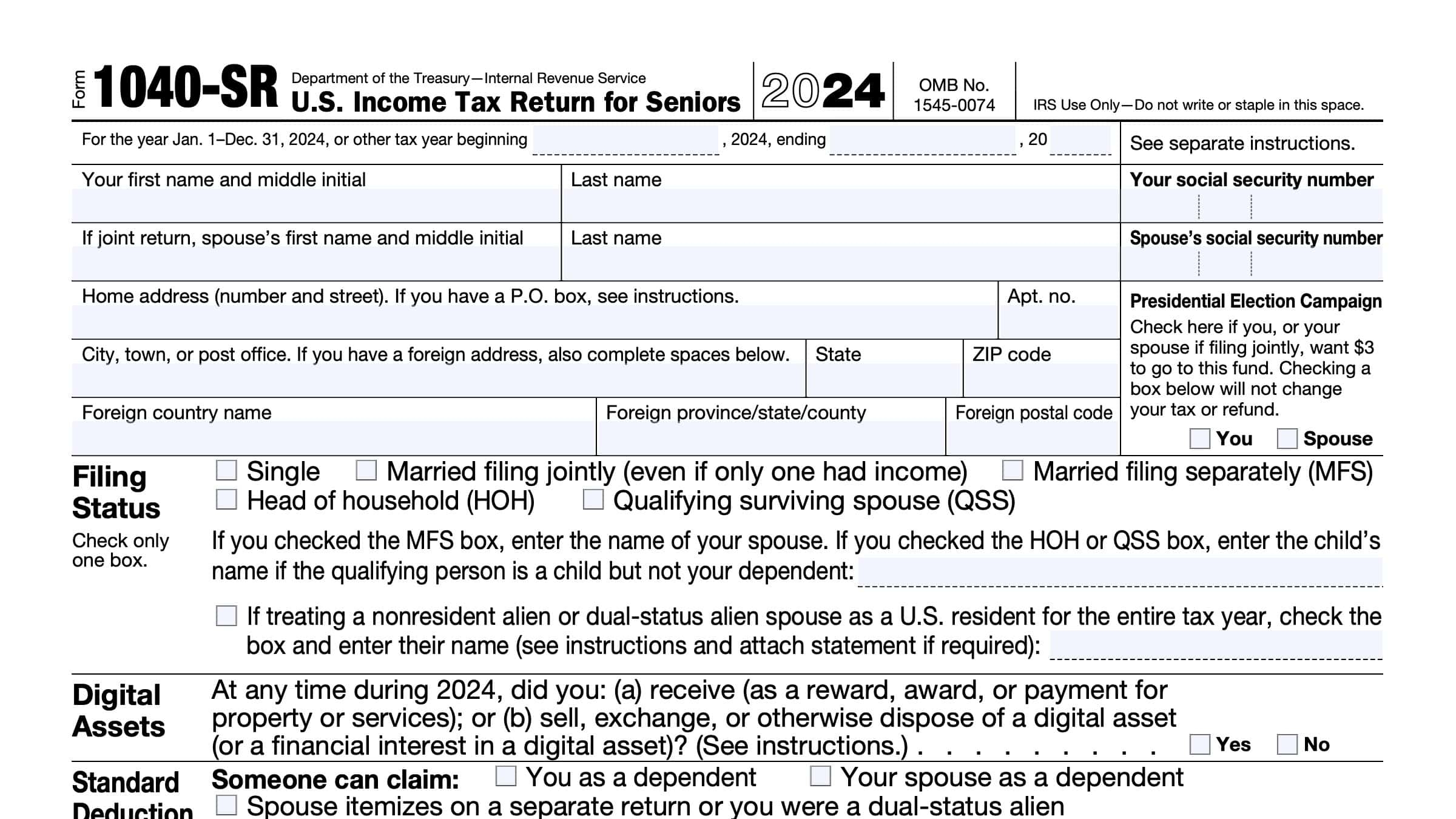 Irs Form 1040 Schedule A Printable