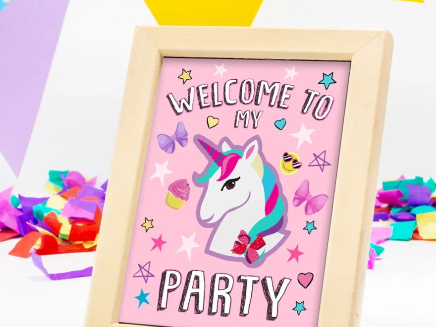 Jojo Siwa Party Welcome Sign Jolly Owl Designs