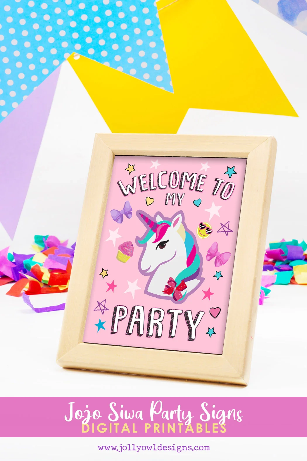 Jojo Siwa Party Welcome Sign Jolly Owl Designs