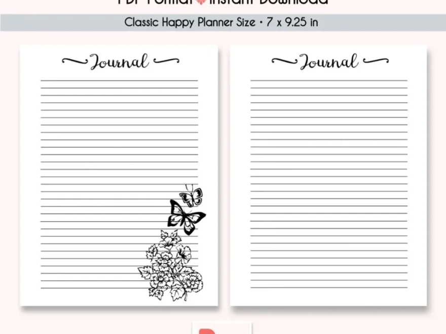 JOURNAL ENTRY Happy Planner Printable Insert Create 365 Happy Planner Inserts Happy Planner Classic MAMBI Planner Instant Download Etsy