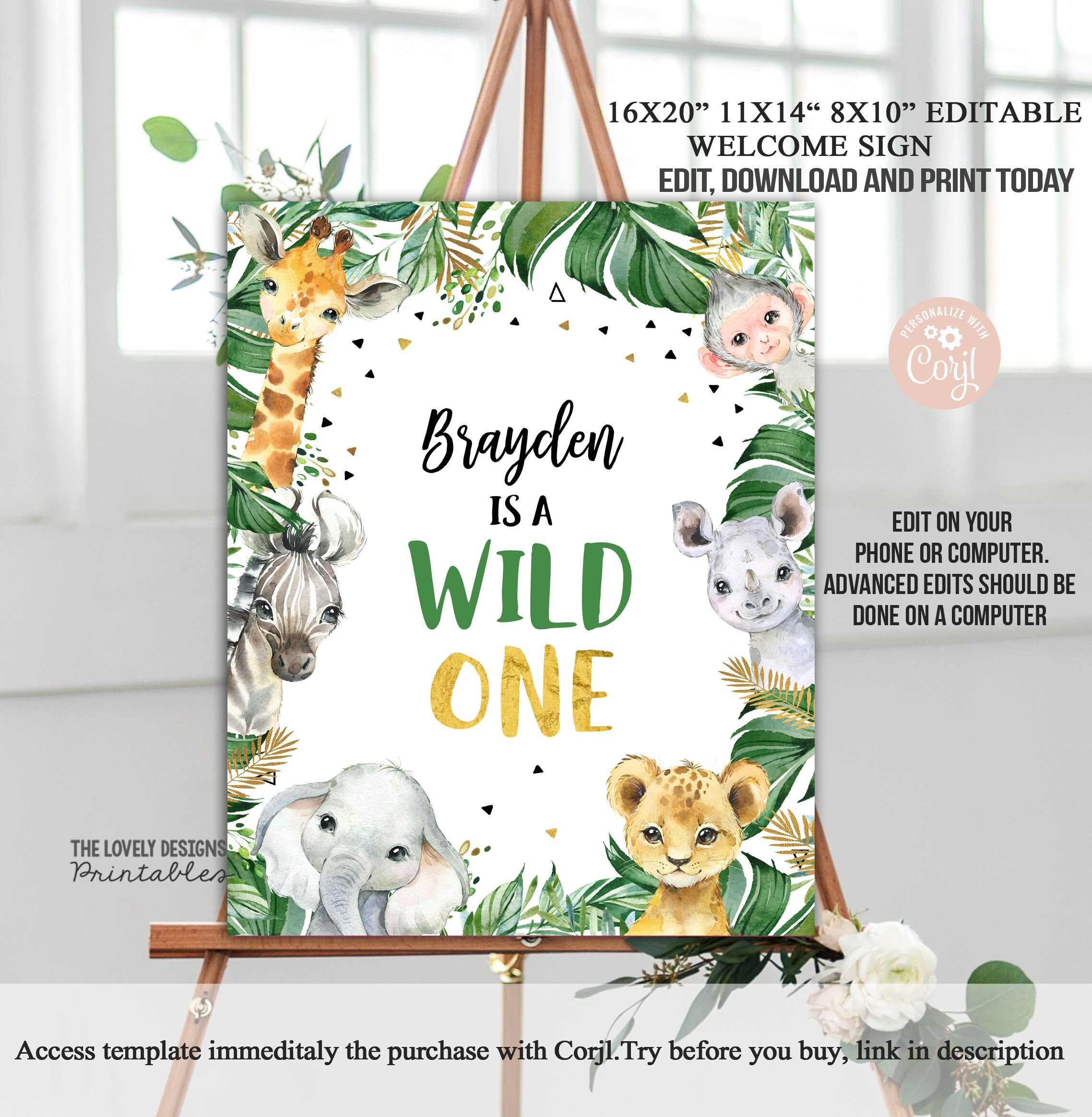 Happy Birthday Animal Sign Printable