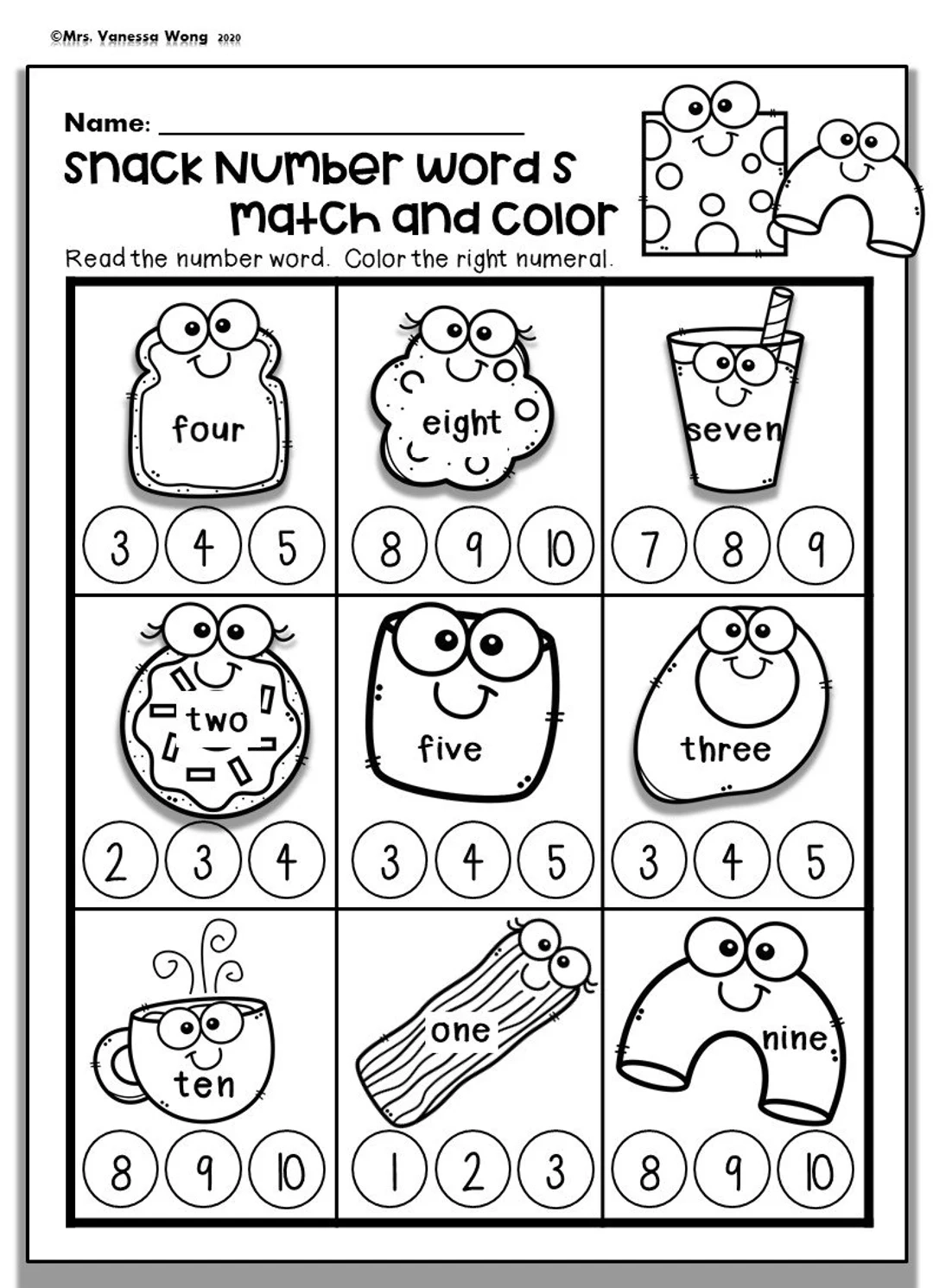 Children Report Sheet Printable From 1-10