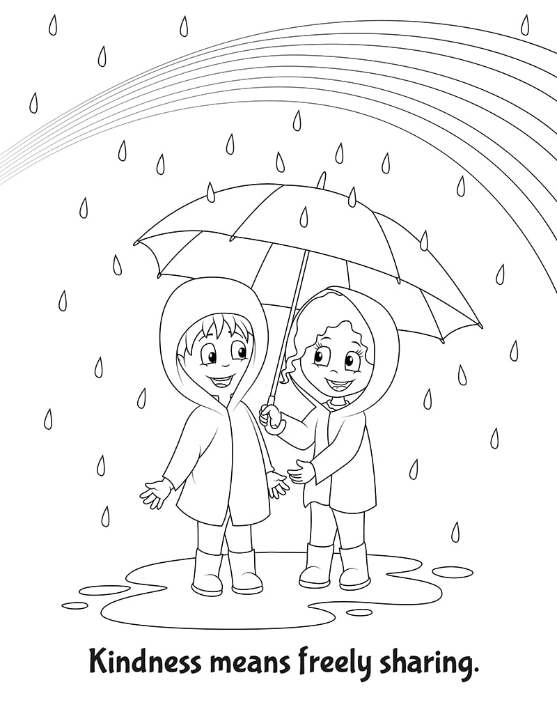 Kindness Coloring Pages Belle Green