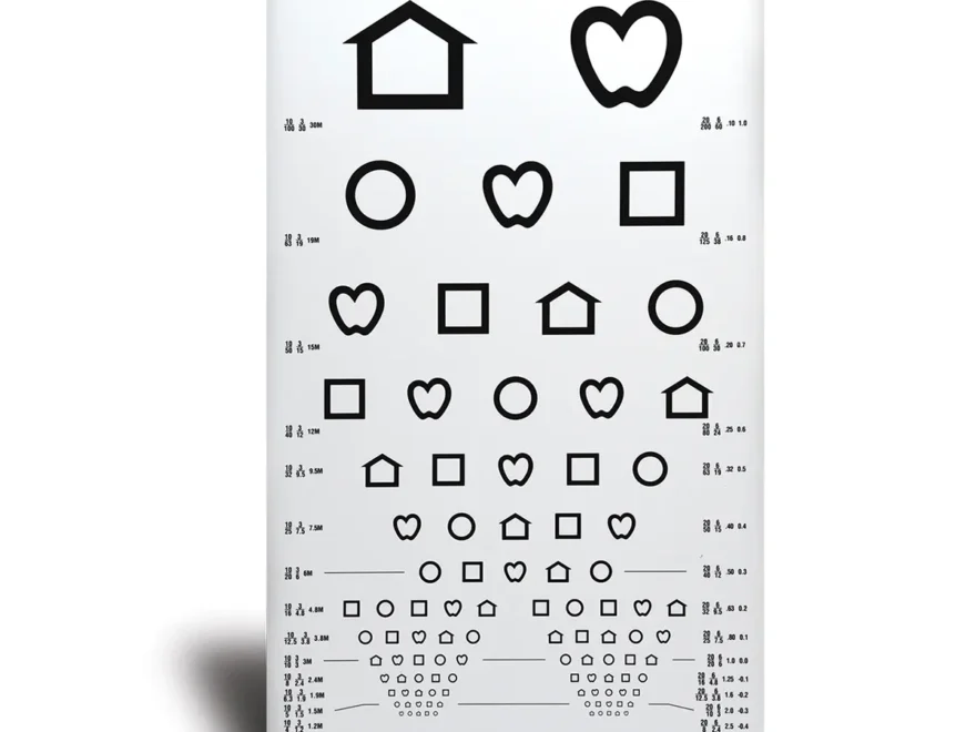 LEA SYMBOLS 20 Ft Chart Proportional Spaced School Health