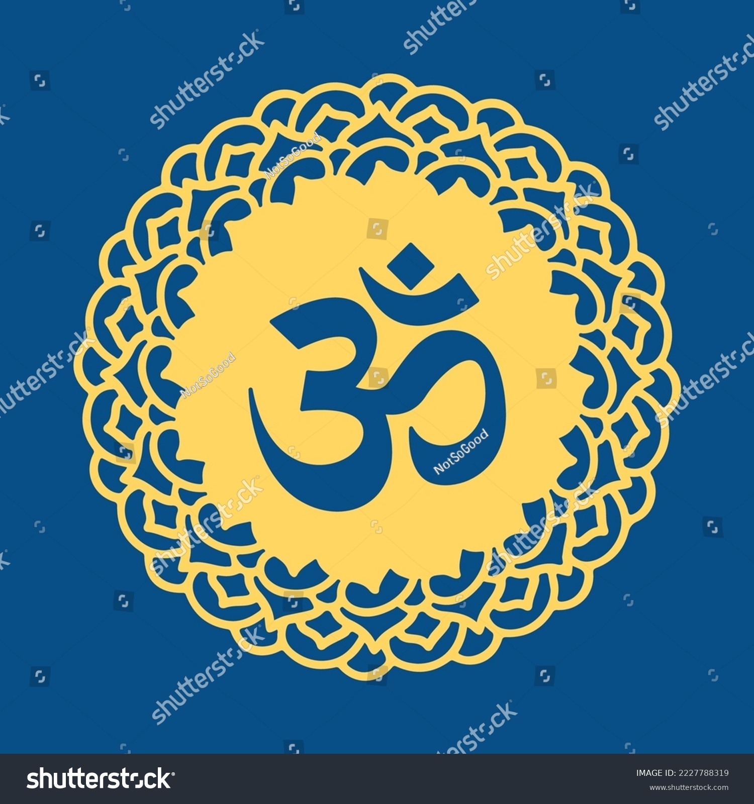 Leaf Mandala Om Hindu Indian Symbol Stock Vector Royalty Free 2227788319 Shutterstock