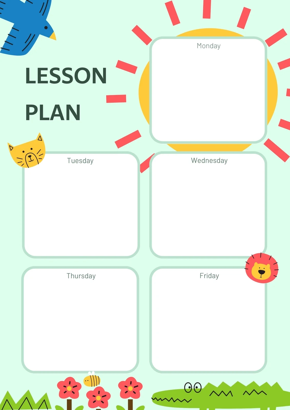 Free Printable Color Teacher Planner