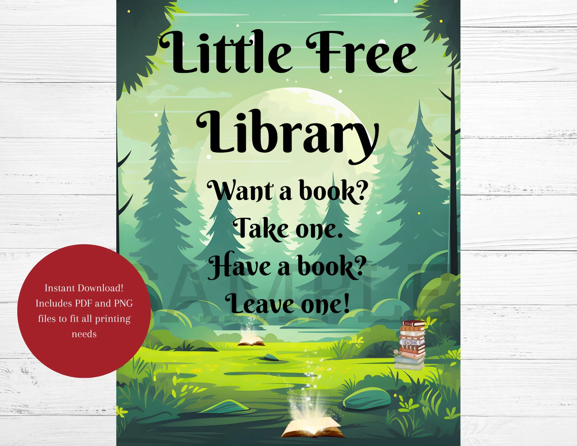 Little Free Library Printable Sign