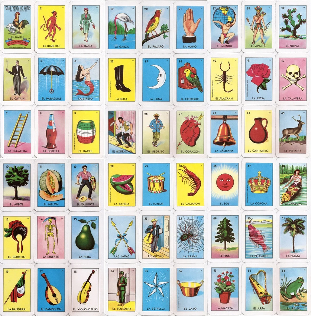 Loteria 041 To 050 Tablas On A PDF Printable Digital Download Etsy