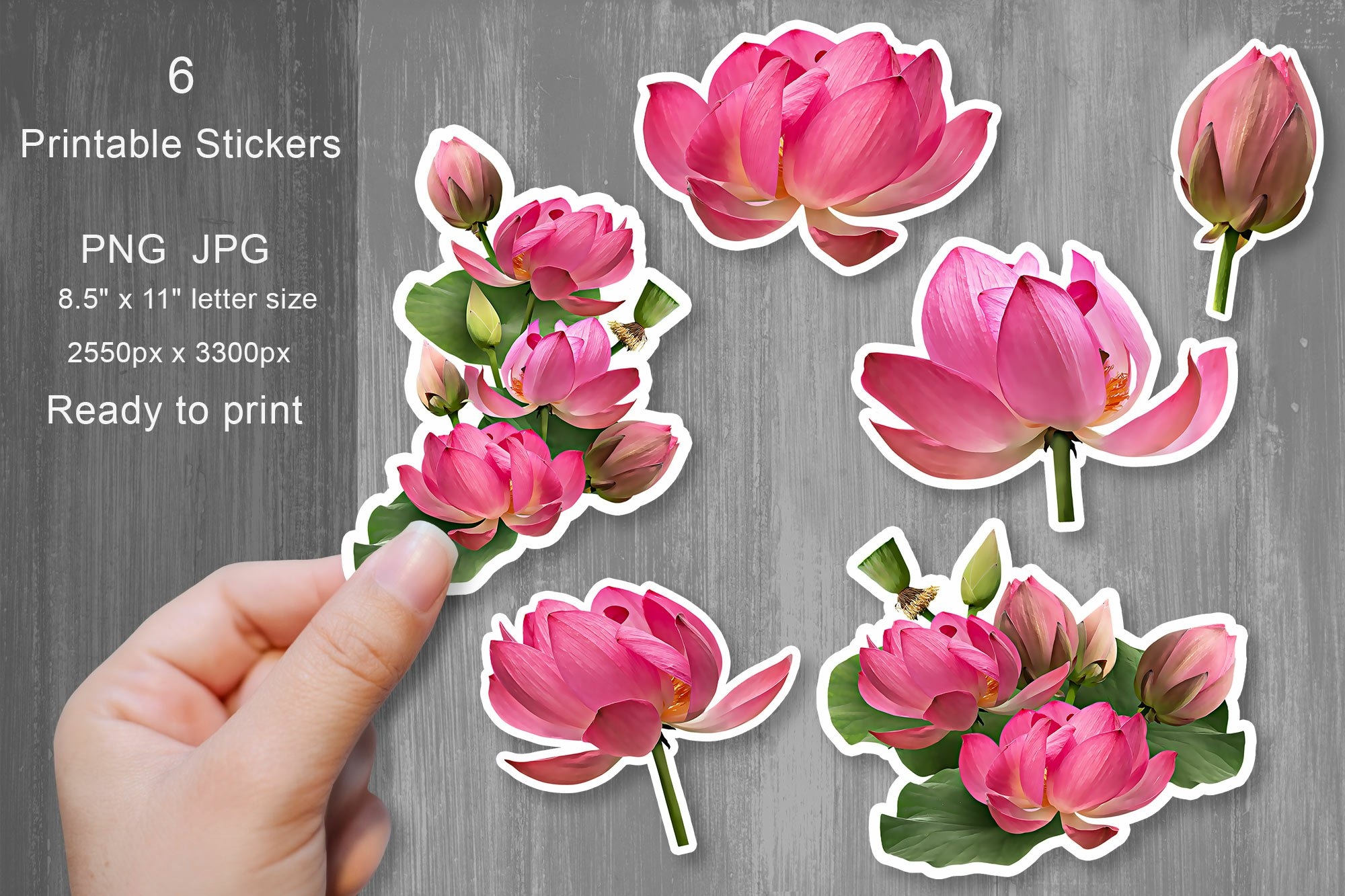 Lotus Planner Sticker Printable