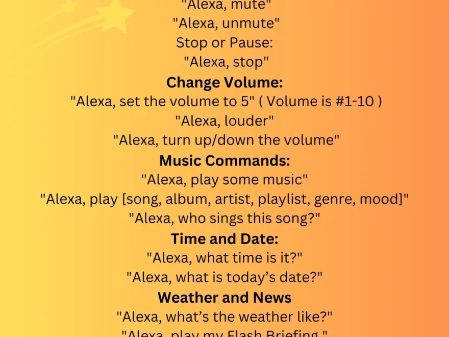 Made An Alexa Command Sheet For Seniors R amazonecho