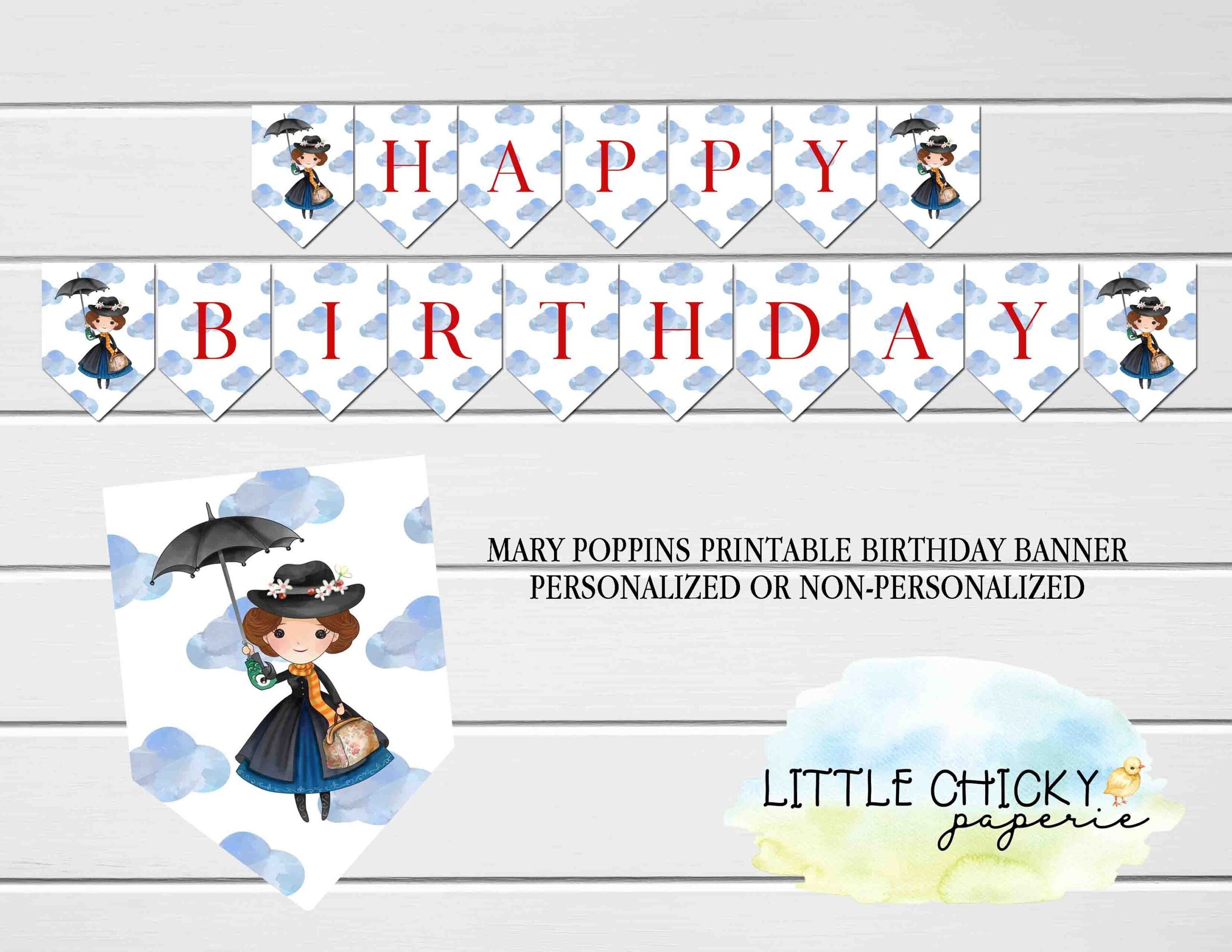 Free Mary Poppins Printable Birthday Signs