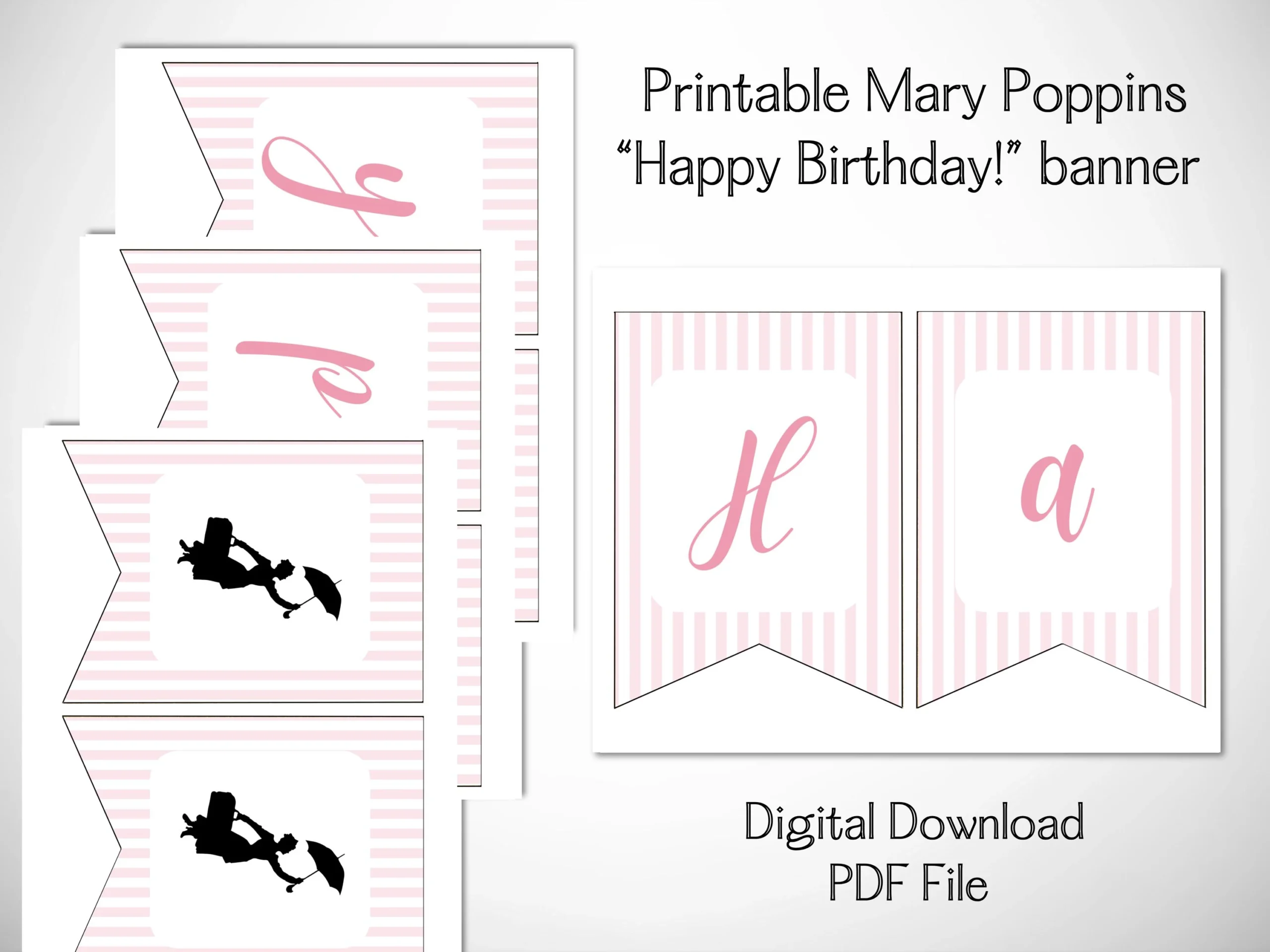 Mary Poppins Printable Birthday Signs