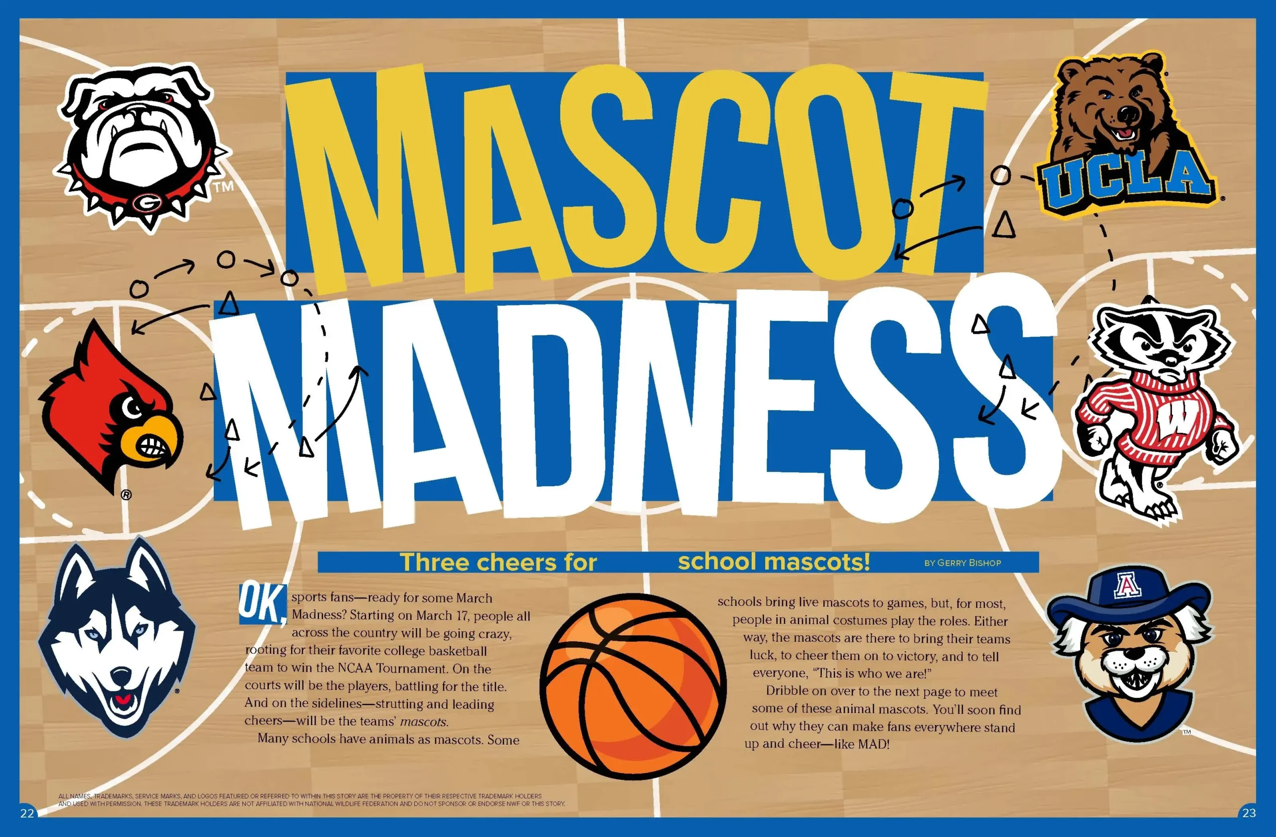 March Madness Printable List Of Mascots