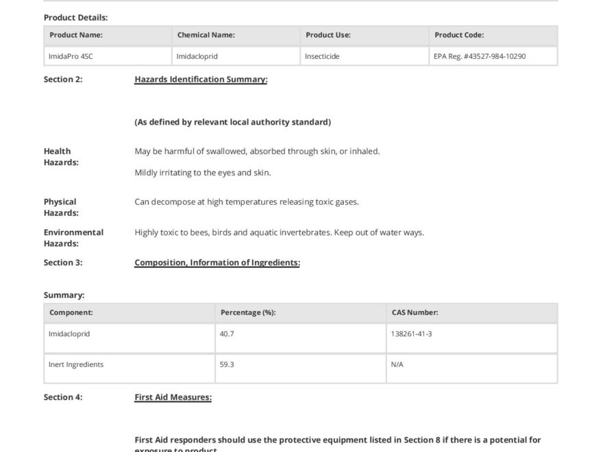 Material Safety Data Sheet Template Download For Free