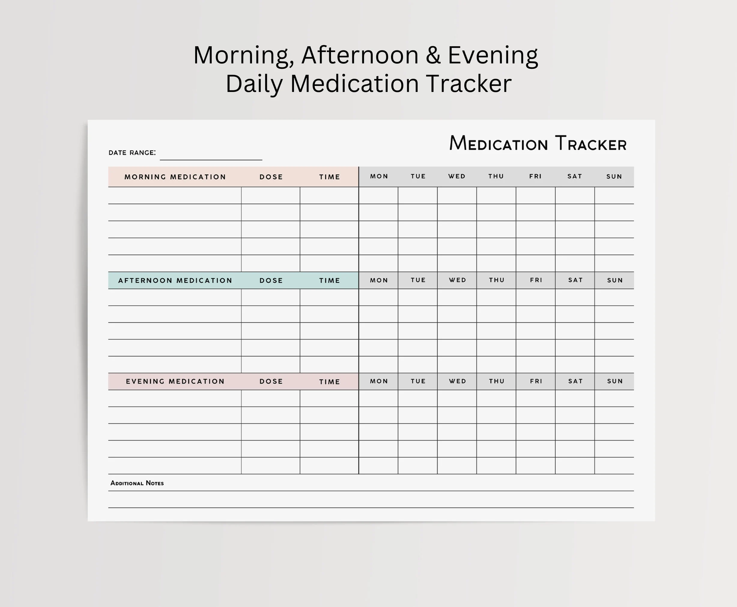 Medication Tracker Printable Medicine Log For Nurses Carers Editable Medication Chart Vitamin List PDF Supplements Checklist Template Etsy