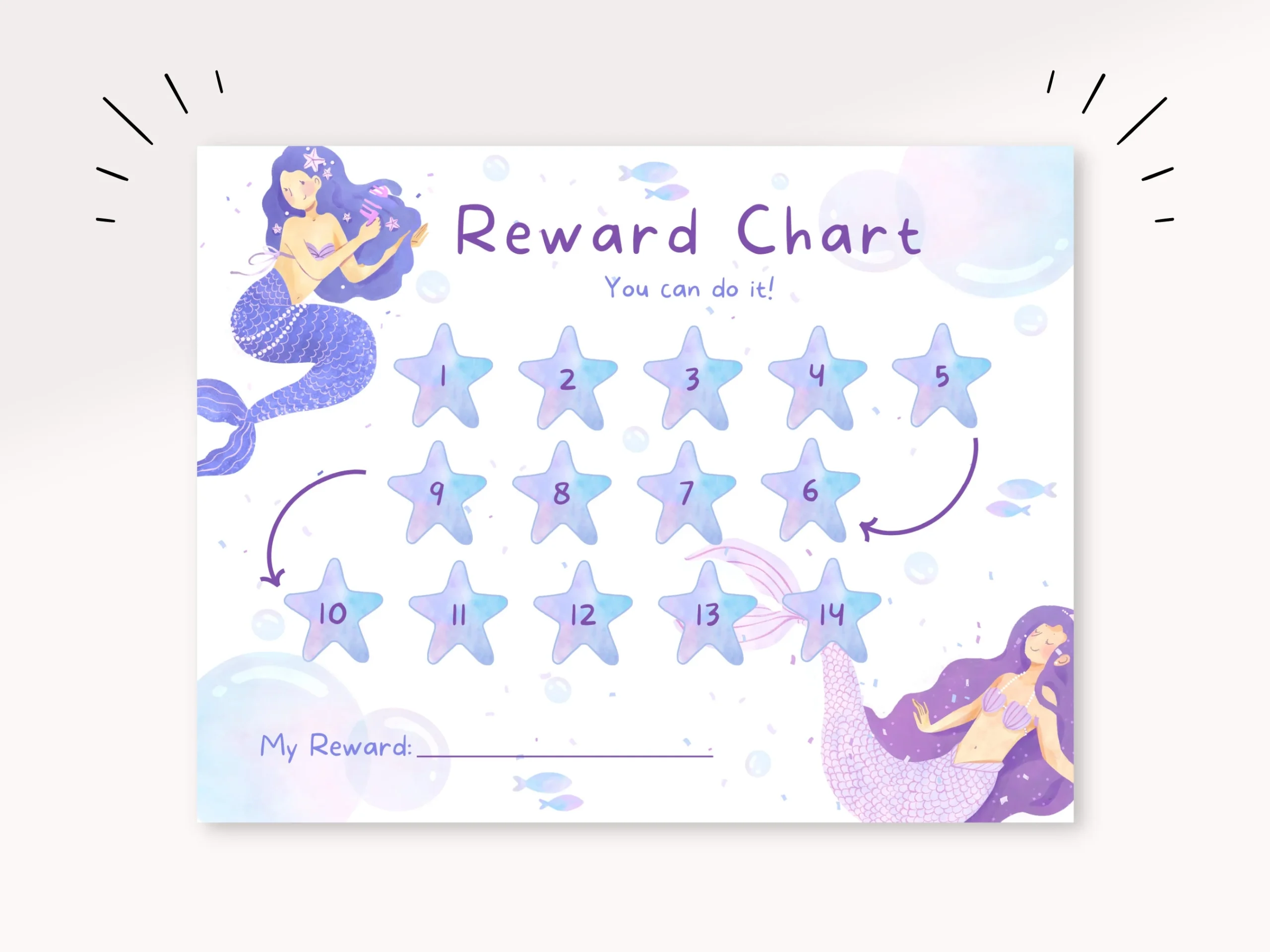 Mermaid Printable Behavior Chart