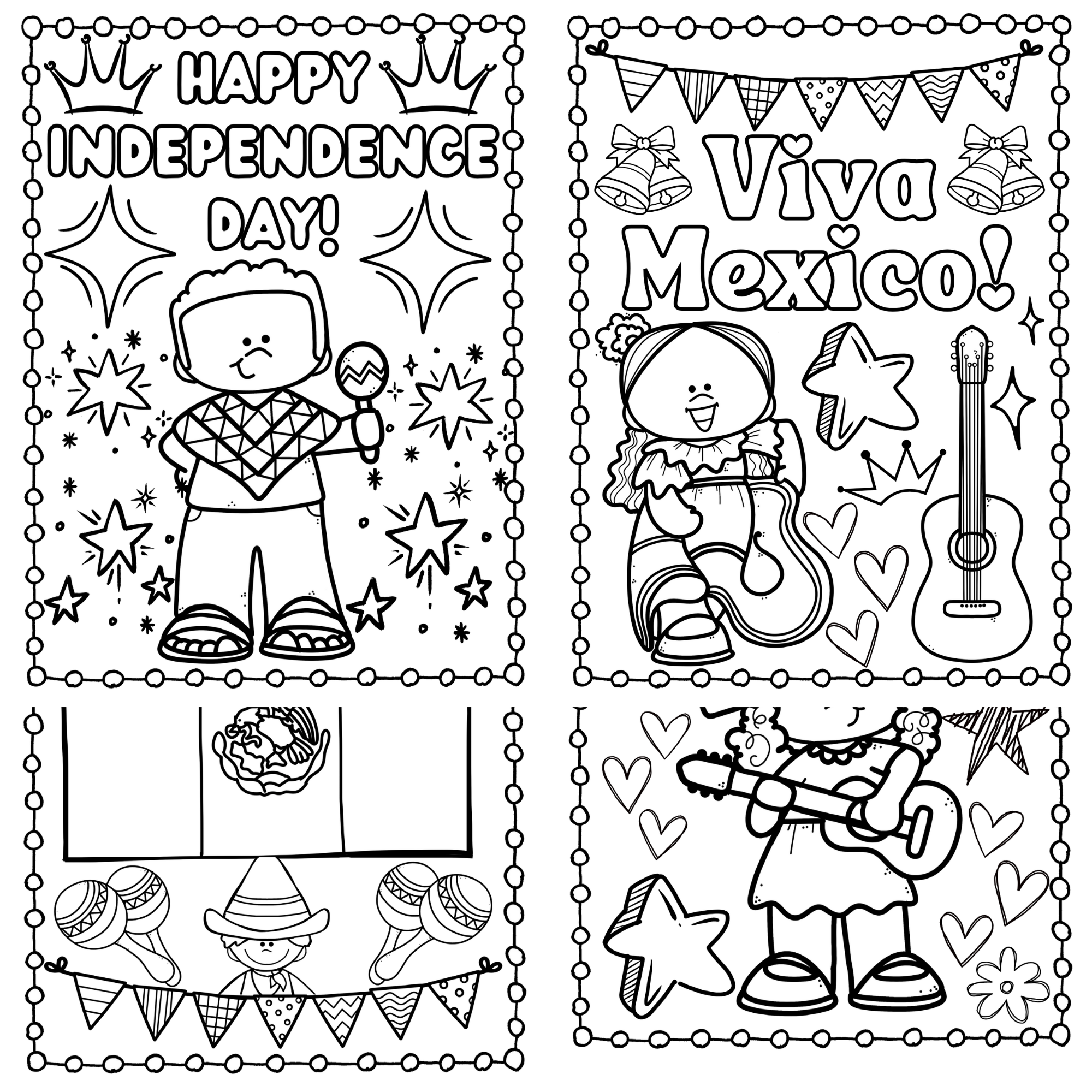Mexican Independence Day Coloring Pages Mexican Fiesta Worksheets Made By Teachers