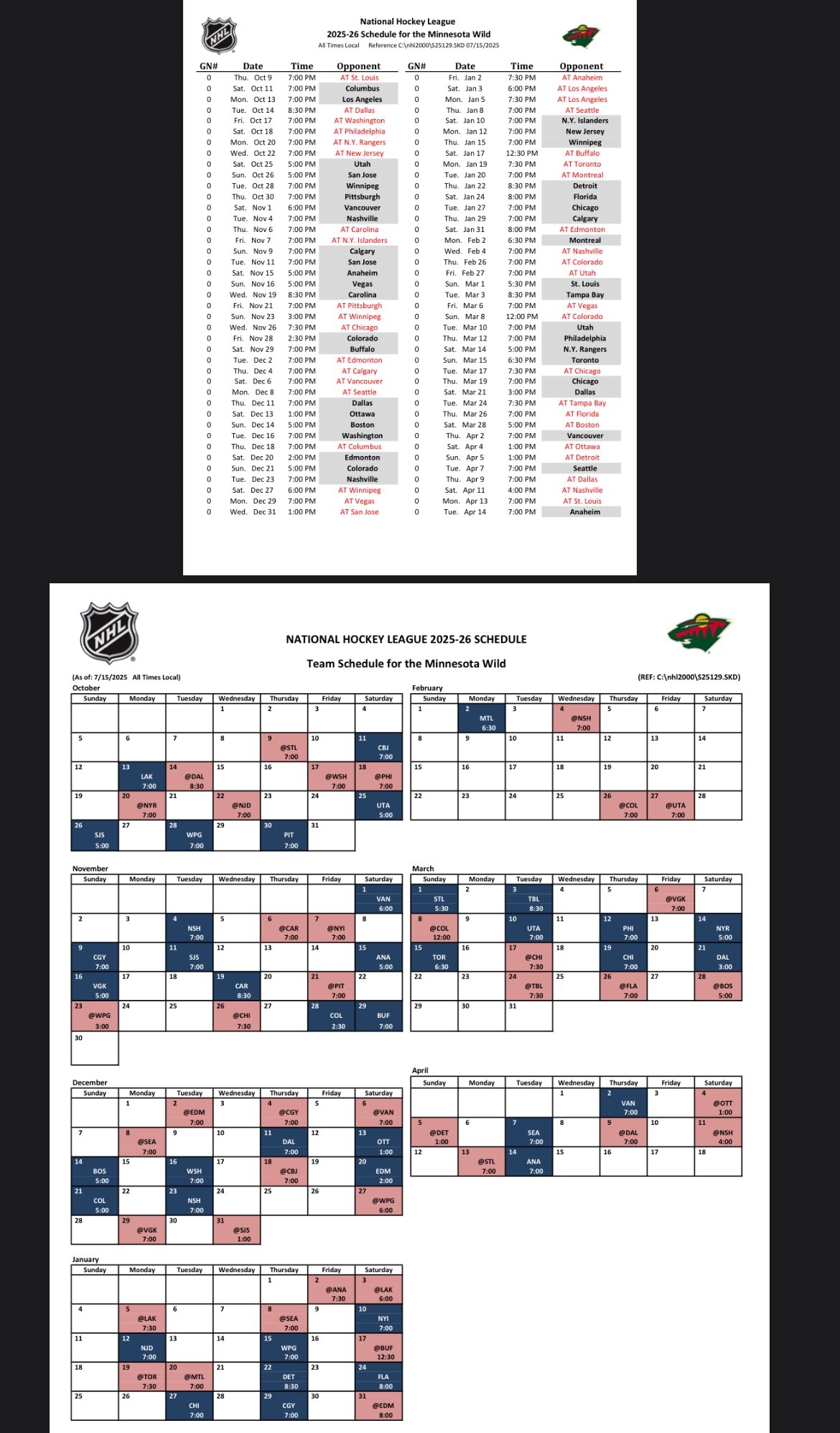 Michael Russo On X mnwild 2025 26 Schedule Story Up Momentarily Https t co ueQX2kmMhY X