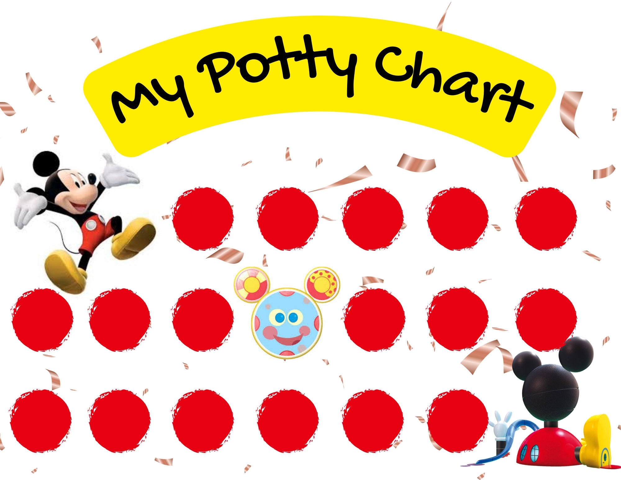 Printable Mickey Mouse Potty Training Chart Printable Mickey Mouse Potty Training Chart