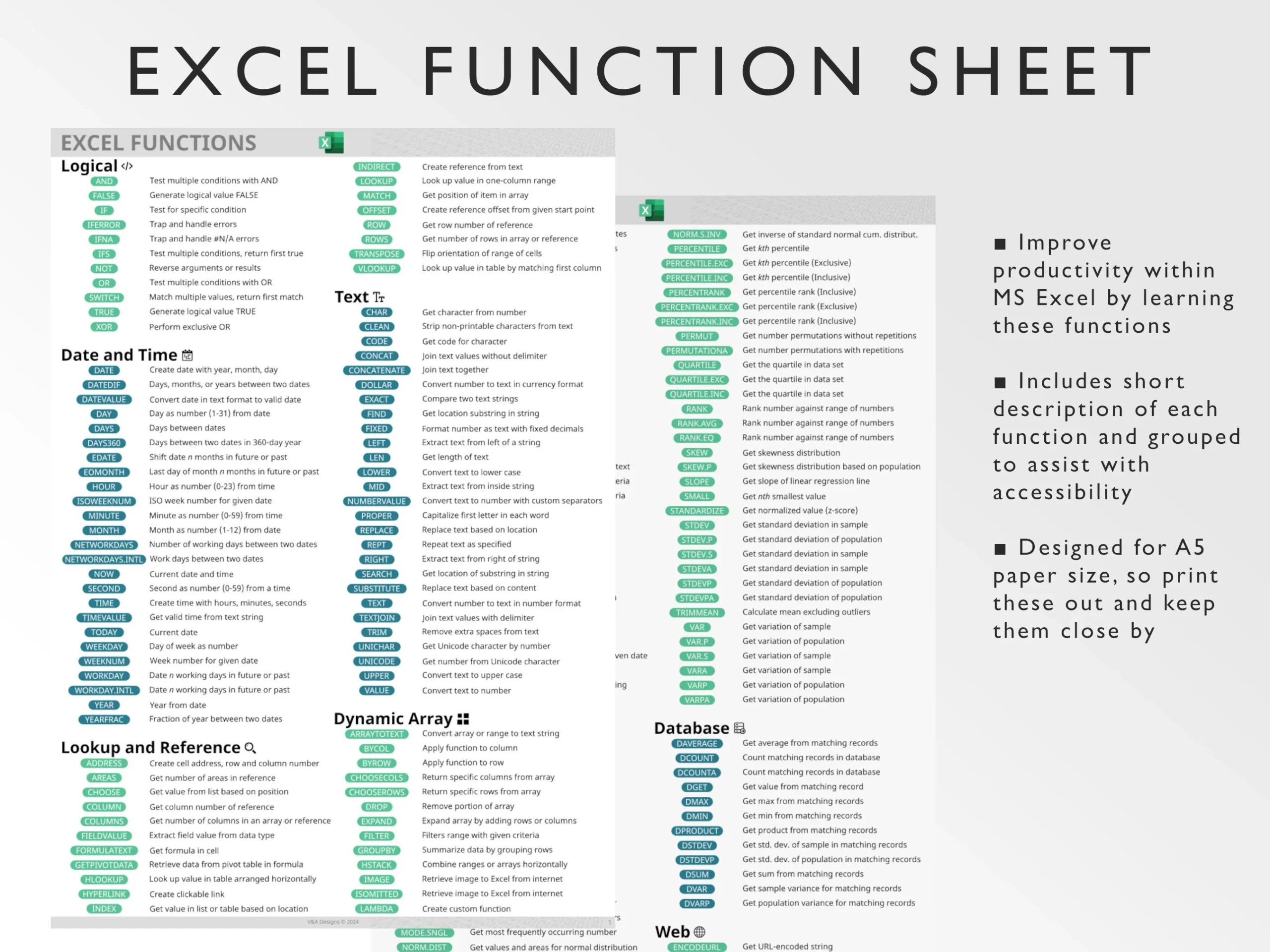 Printable Excel Cheat Sheet Printable Excel Cheat Sheet