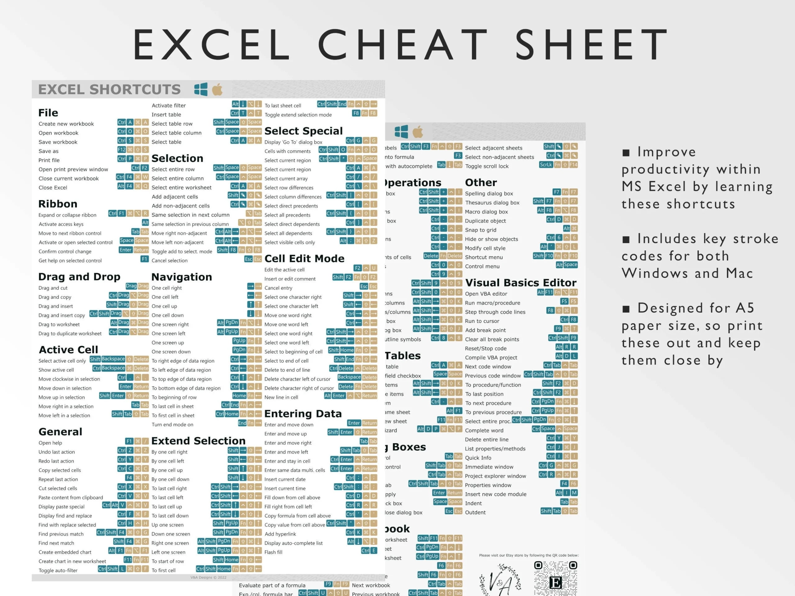 Free Printable Excel Shortcut Cheat Sheets