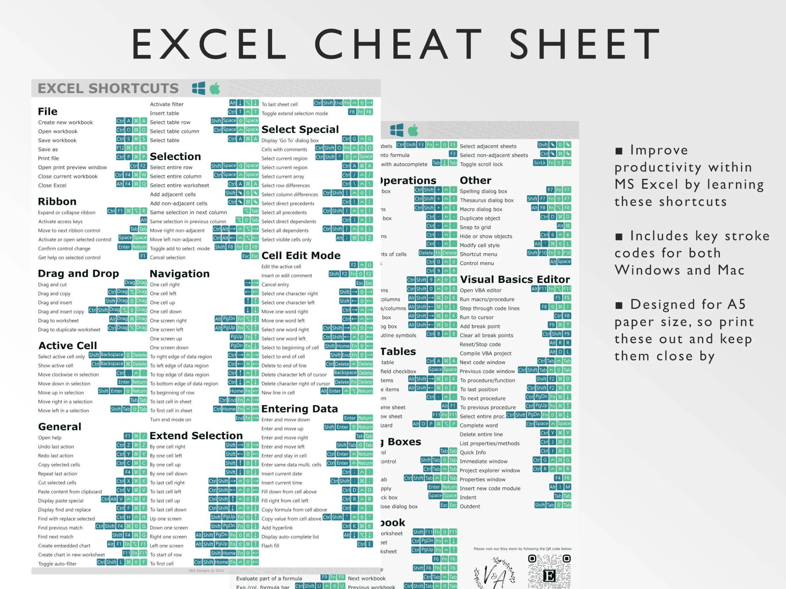 Printable List Of Excel Shortcuts