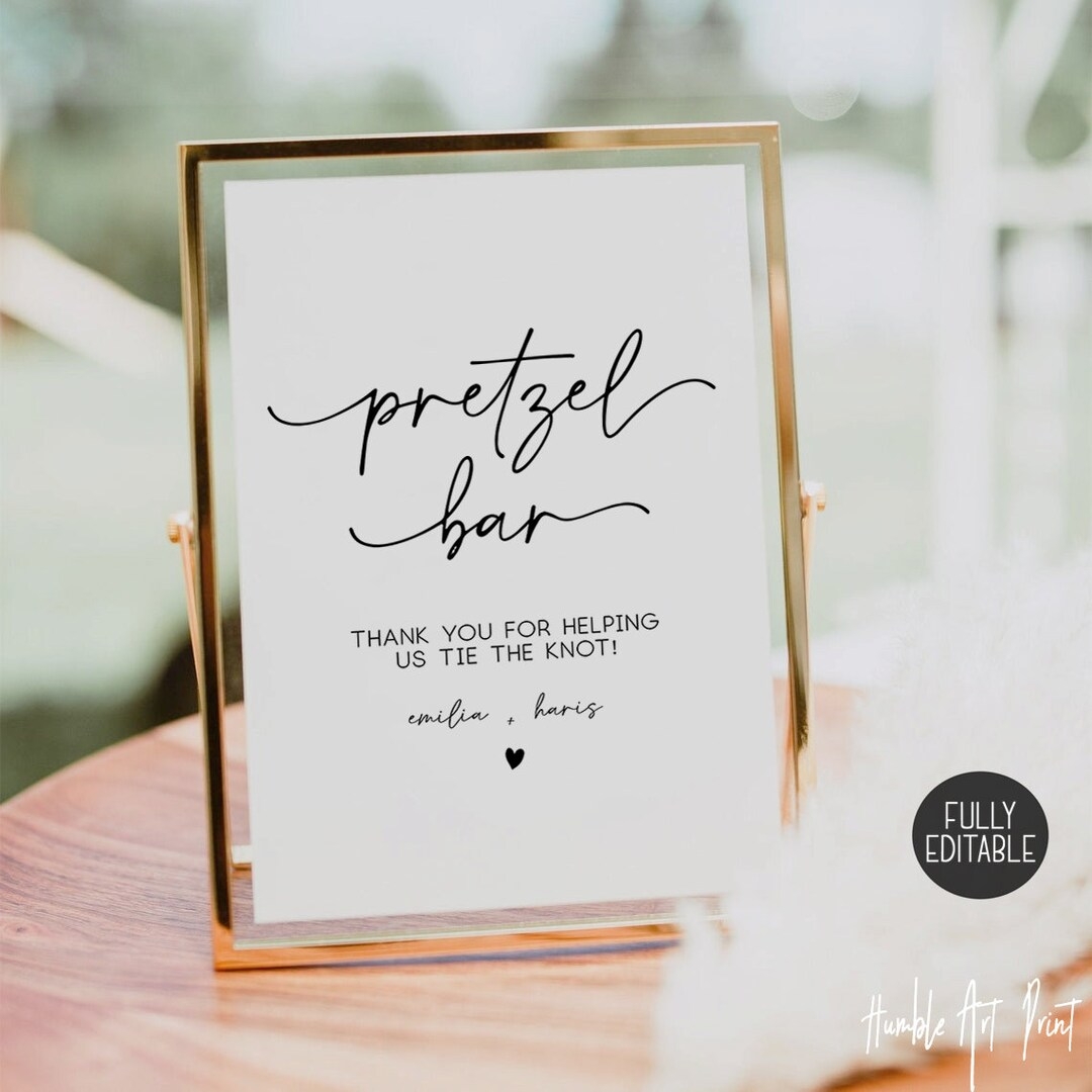 Minimalist Pretzel Bar Wedding Template Sign tie The Knot Sign Modern Minimalist Favors Bar Sign editable Printable Pretzel Bar Sign Etsy Minimalist Pretzel Bar Wedding Template Sign tie The Knot Sign Modern Minimalist Favors Bar Sign editable Printable Pretzel Bar Sign Etsy