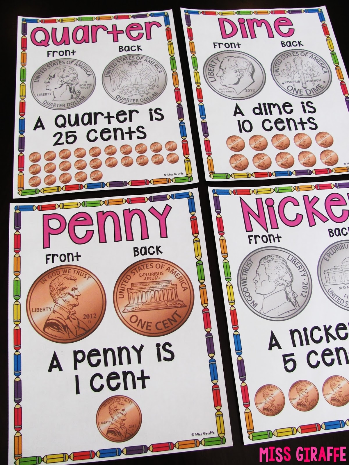 Printable Money Anchor Charts