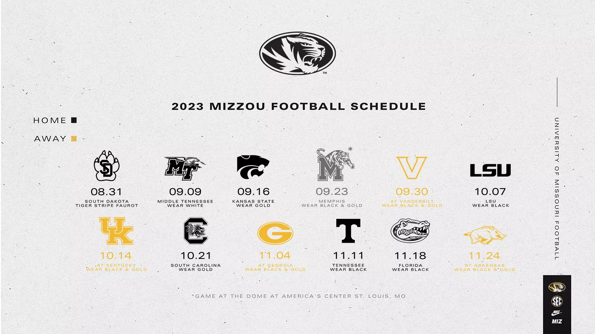 Mizzou Football Gameday University Of Missouri Athletics