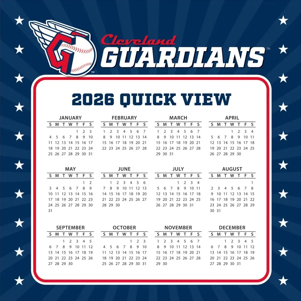 2026 Cleveland Indians Printable Schedule