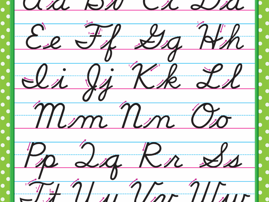 Modern Cursive Chart TCR7641 Teacher Created Resources