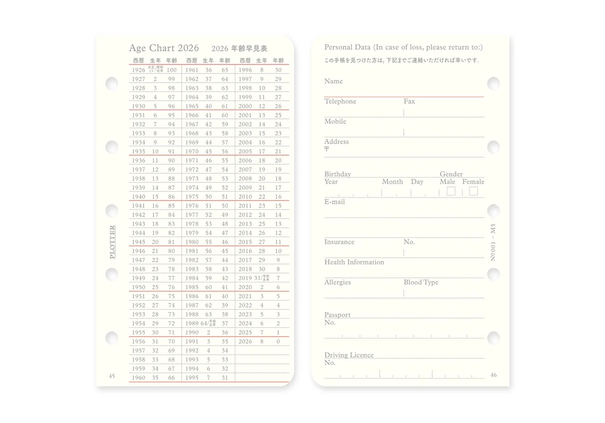 Monthly Schedule Refill 2026 PLT0001 Mini 5 Size Monthly Schedule Refill 2026 PLT0001 Mini 5 Size