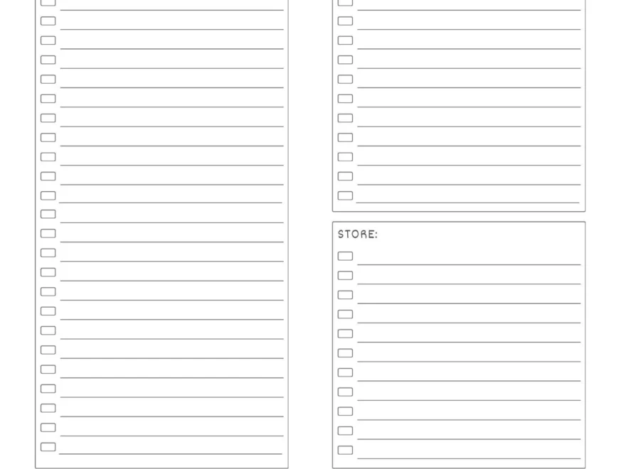 Multi store Grocery Shopping List Etsy