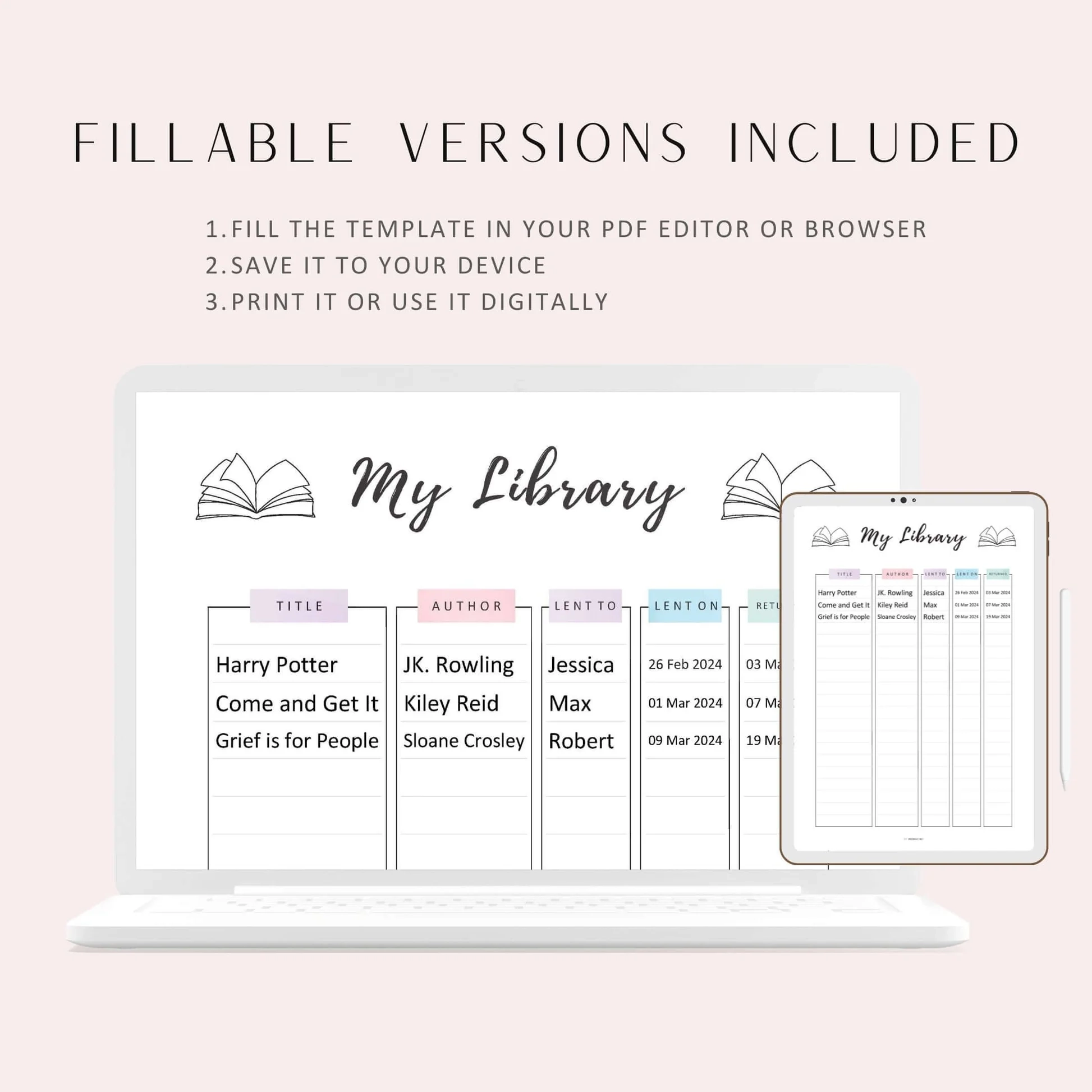 My Library Printable List