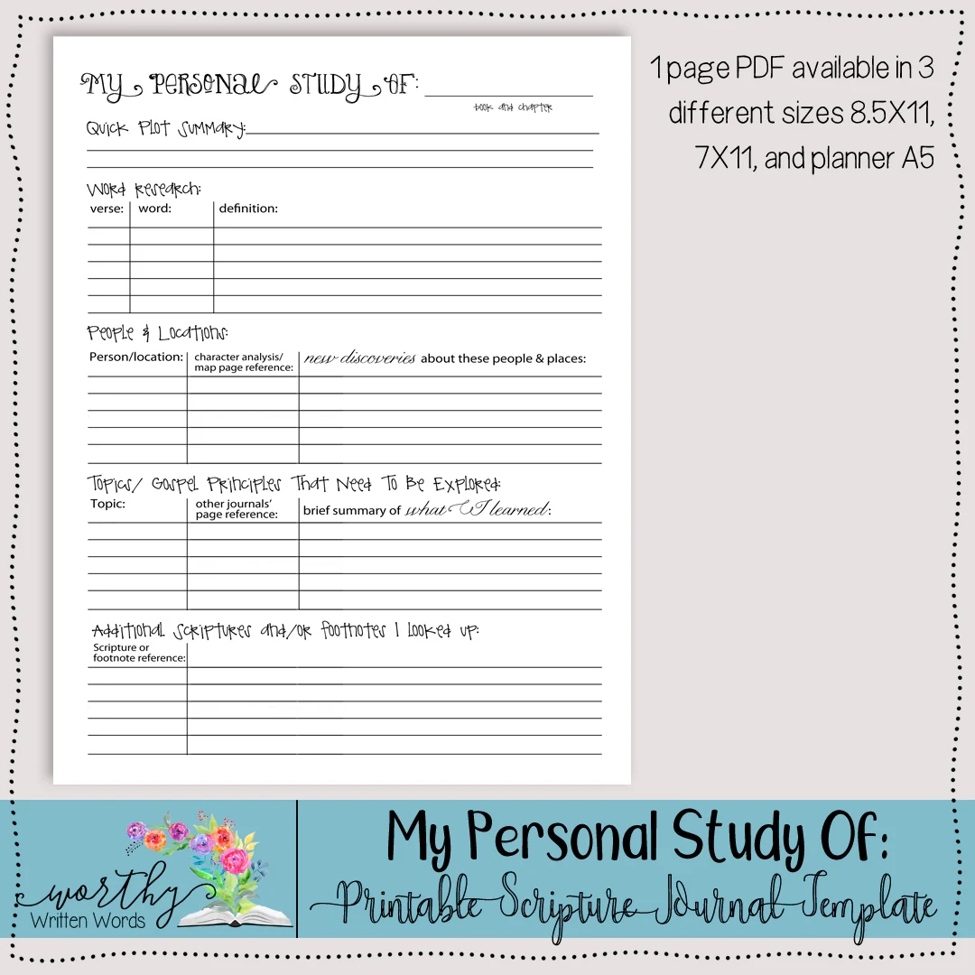 My Personal Study Page Worthy Written Words My Personal Study Page Worthy Written Words